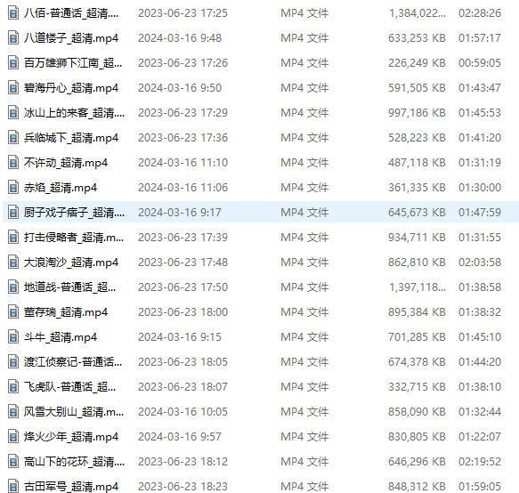 经典怀旧战争电影80+部合集 修复超清版 MP4格式夸克下载-中文资源库
