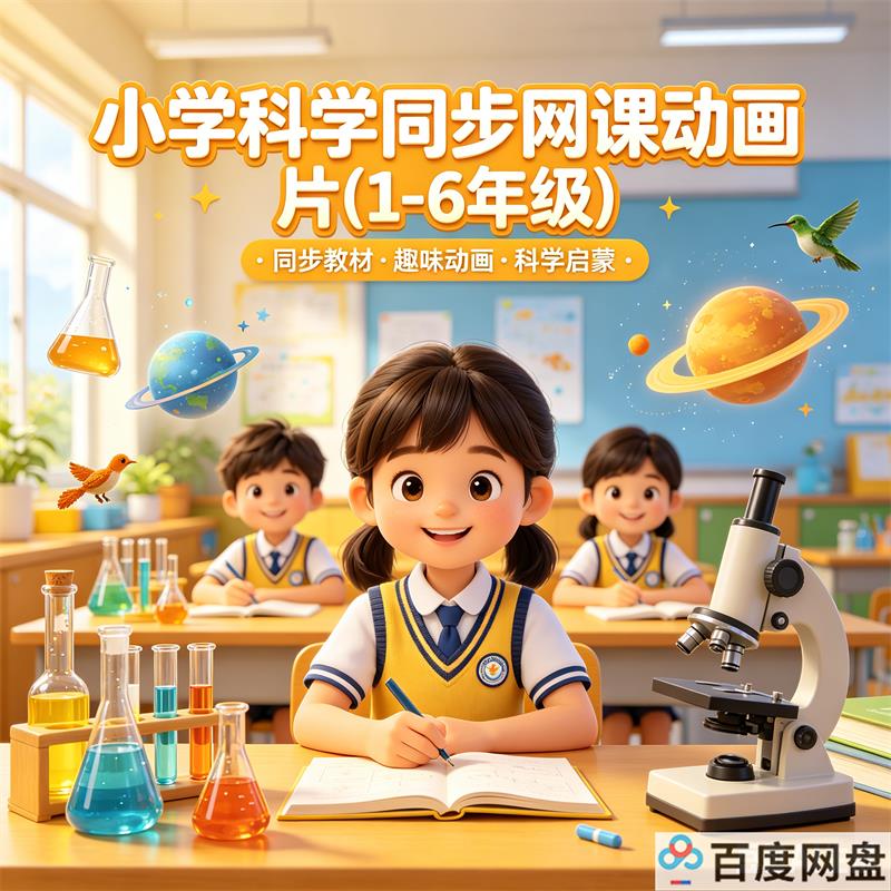 小学科学同步网课动画片(1-6年级) 小学动画课程百度网盘下载-中文资源库