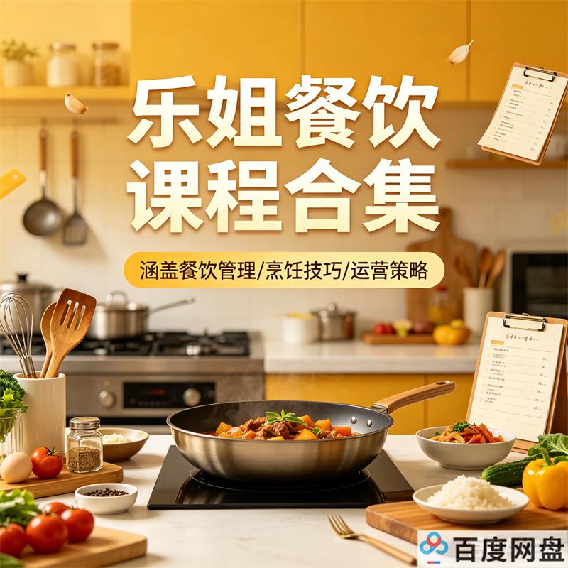 乐姐餐饮课程合集 餐饮小吃培训经营视频教程百度网盘-中文资源库
