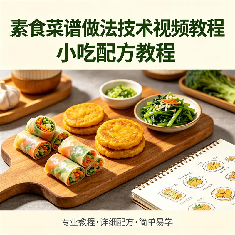 素食菜谱做法技术视频教程 小吃配方教程-中文资源库