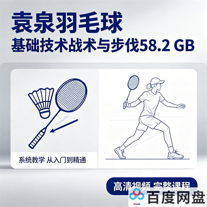 袁泉羽毛球 基础技术战术与步伐58.2 GB-中文资源库