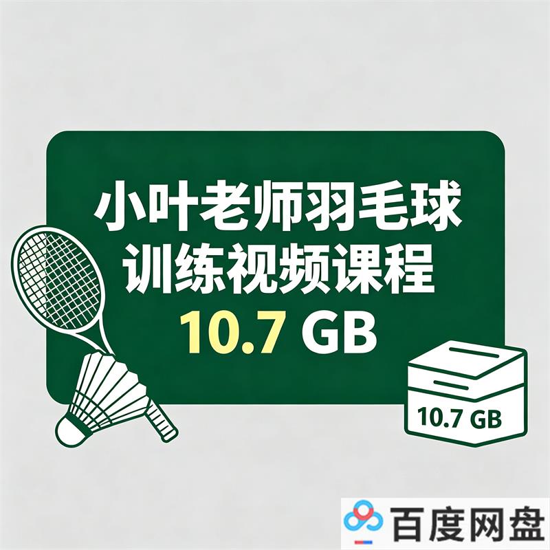小叶老师羽毛球 训练视频课程10.7 GB 百度网盘下载-中文资源库