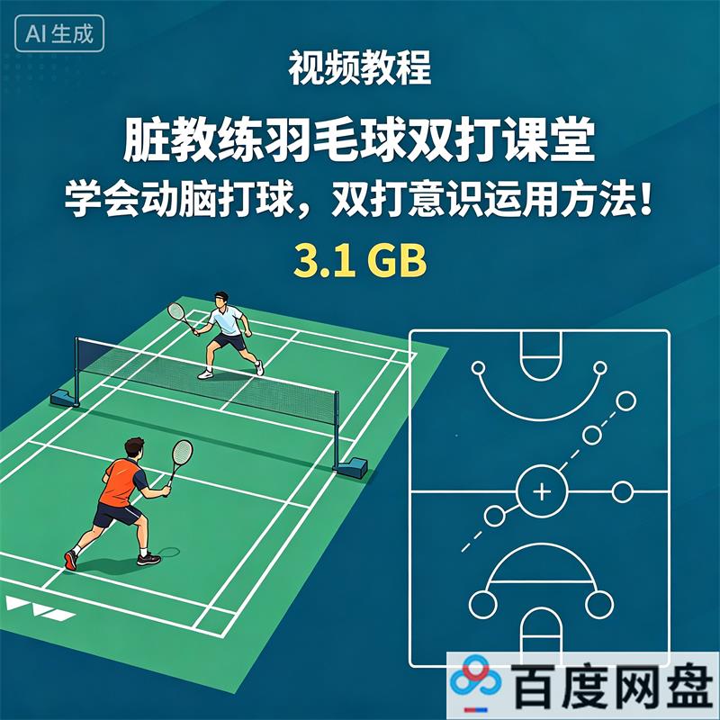脏教练羽毛球双打课堂 学会动脑打球，双打意识运用方法！3.1 GB-中文资源库