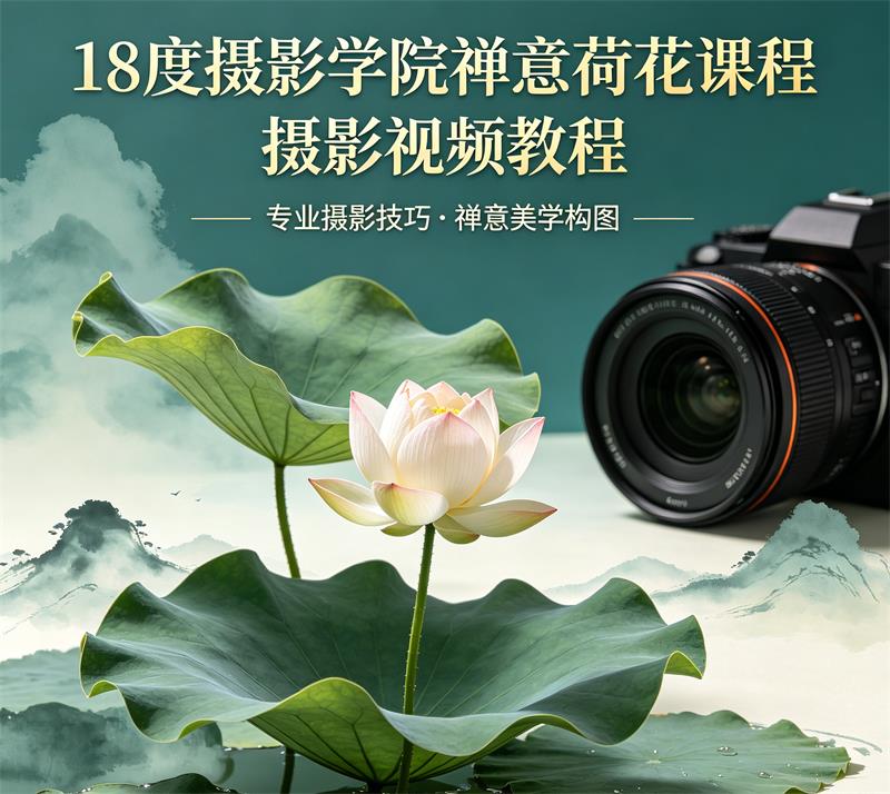 18度摄影学院禅意荷花课程 摄影视频教程-中文资源库