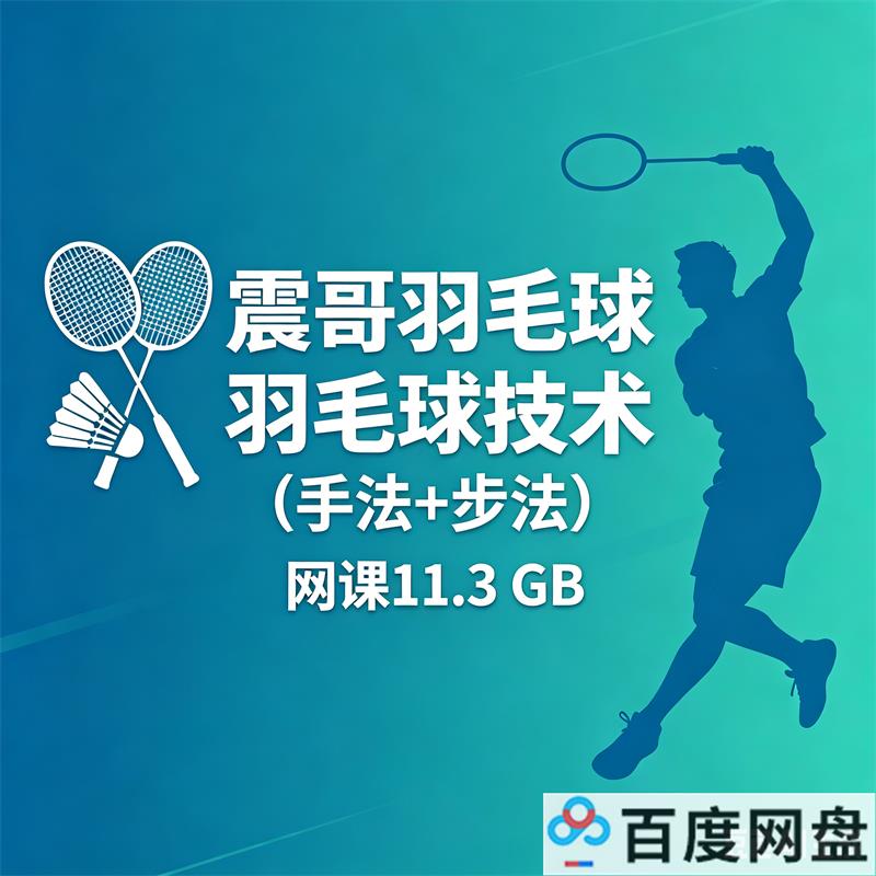 震哥羽毛球 羽毛球技术（手法+步法）网课11.3 GB 百度网盘-中文资源库