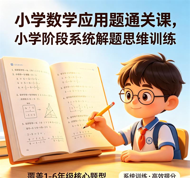 小学数学应用题通关课，小学阶段系统解题思维训练-中文资源库