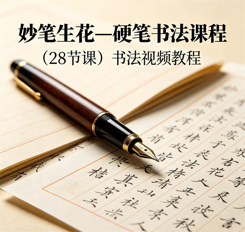 妙笔生花—硬笔书法课程（28节课）书法视频教程百度网盘免费下载-中文资源库