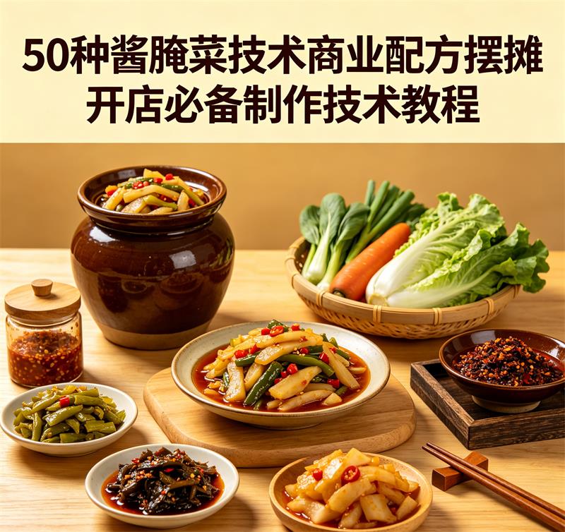 50种酱腌菜技术商业配方摆摊开店必备制作技术教程-中文资源库