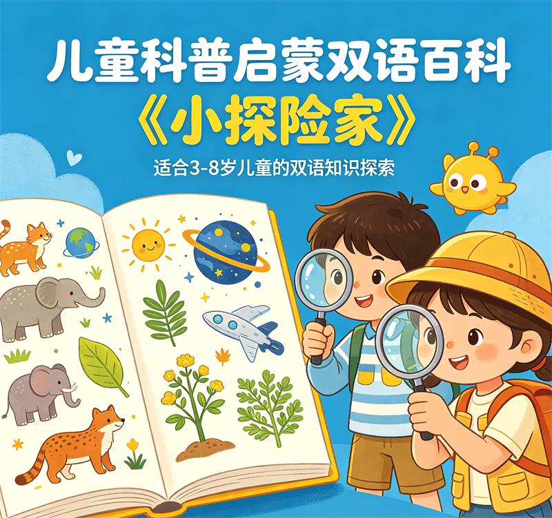 儿童科普启蒙双语百科《小探险家》 50集视频+音频+知识卡片-中文资源库