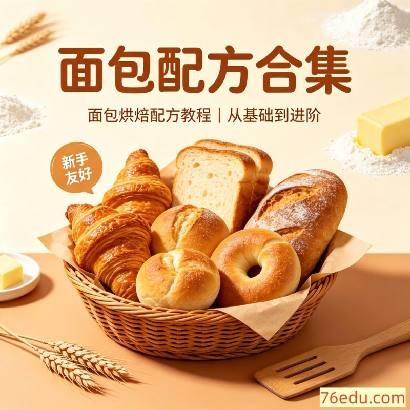 面包配方合集 面包烘焙配方教程-中文资源库