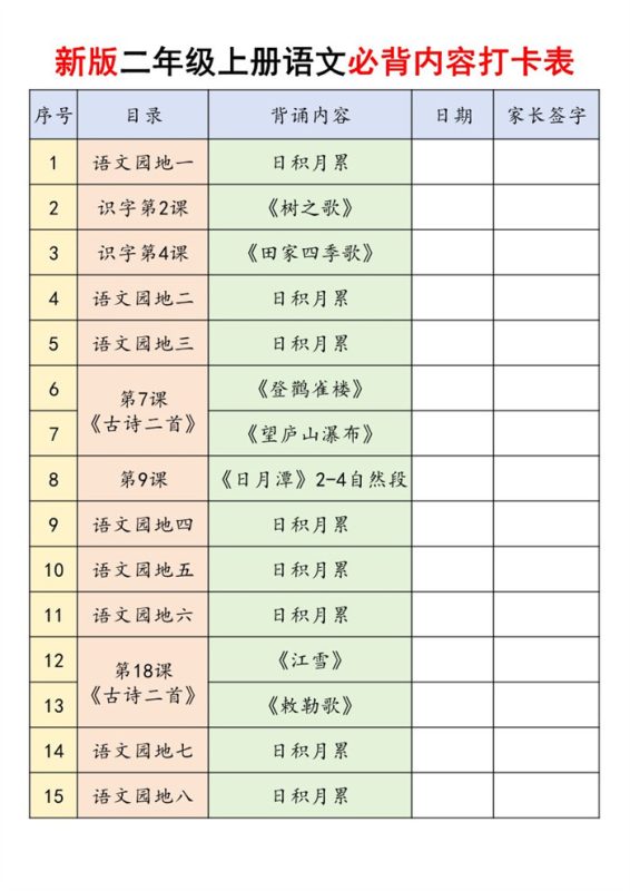 【16页完整版】26秋二（上）语文课内必背内容闯关.pdf-中文资源库
