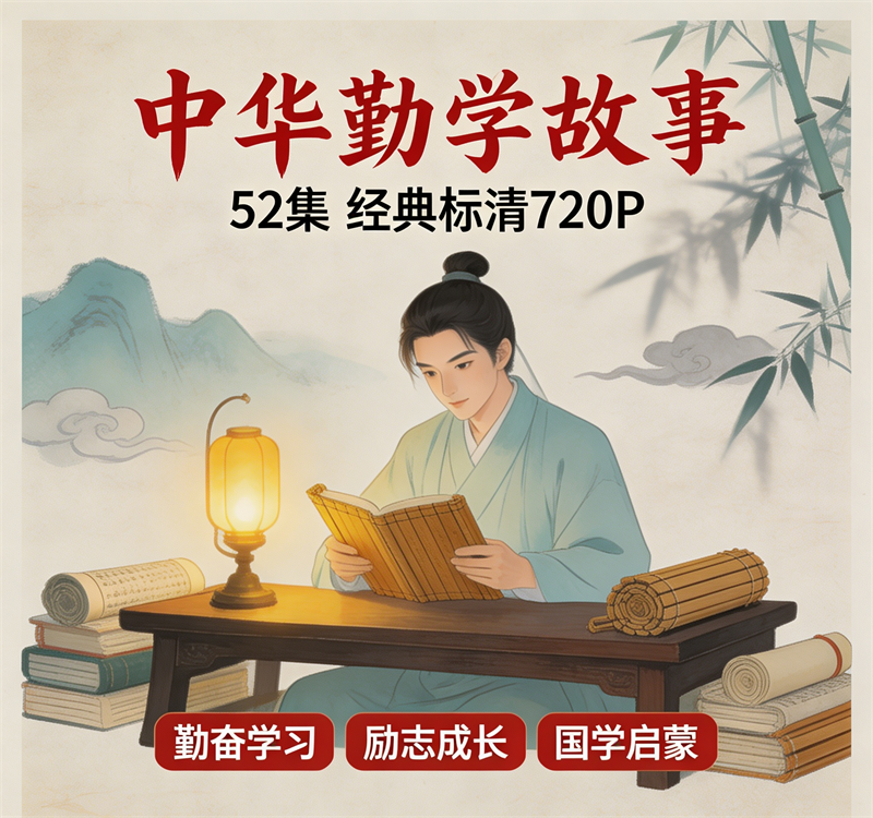 《中华勤学故事》(52集) 经典标清720P 儿童国学早教动画-中文资源库