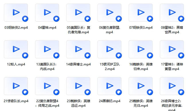 高分经典漫威电影30部合集网盘下载 适用于64G的U盘-中文资源库
