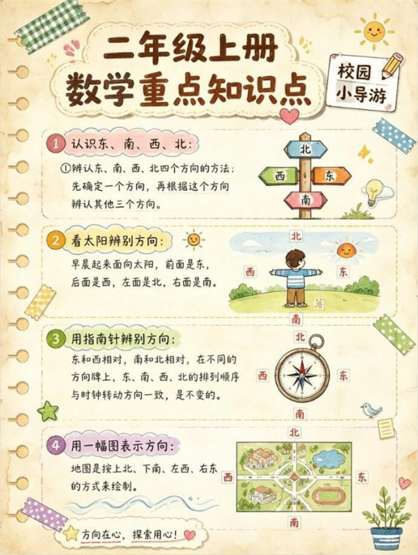 【6页高彩版】26秋二年级上册数学全套重点知识点整理好了.pdf-中文资源库
