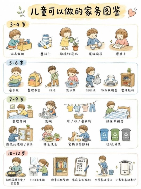 【5页高彩版】适合全年龄段的儿童家务计划表.pdf-中文资源库