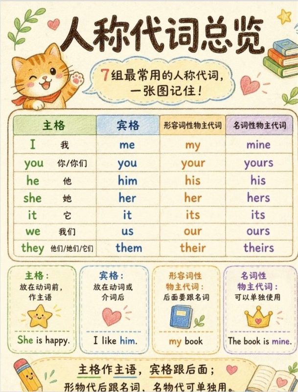 【5页完整版】26秋必会的人称代词.pdf-中文资源库