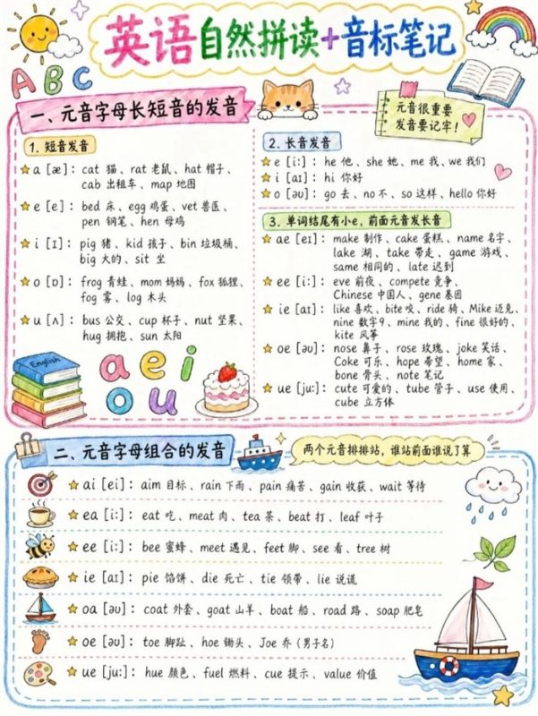 【5页完整版】26秋终于把自然拼读和音标整理明白了!.pdf-中文资源库