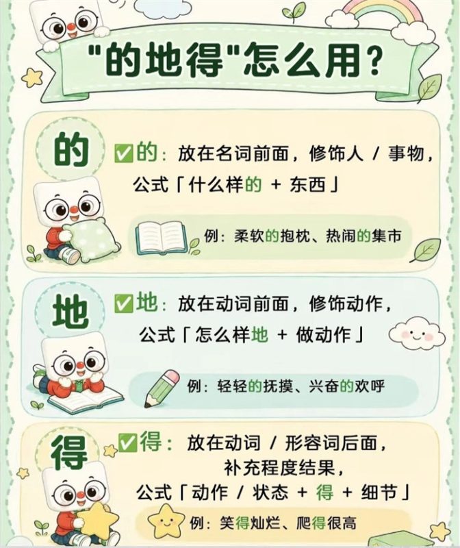 【7页高彩版】的地得怎么用.pdf-中文资源库