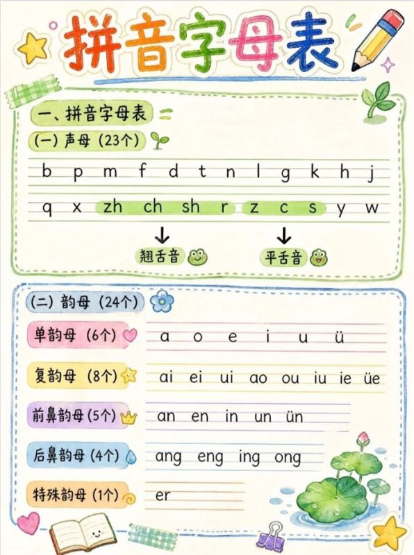 【8页高彩版】学前刚需!幼小衔接拼音+300 高频识字汇总.pdf-中文资源库