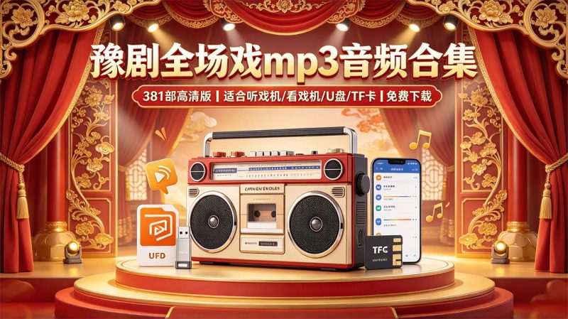 豫剧全场戏mp3音频合集 381部高清版 适合听戏机/看戏机/U盘/TF卡-中文资源库